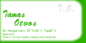 tamas otvos business card